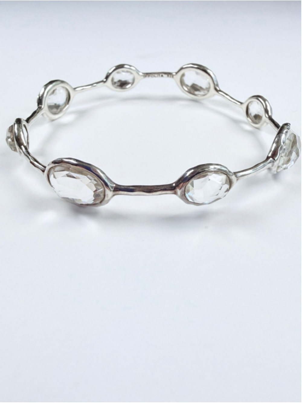 Ippolita Rock Candy Large 8 Quartz Gemstone Sterling Silver Bangle Bracelet $780